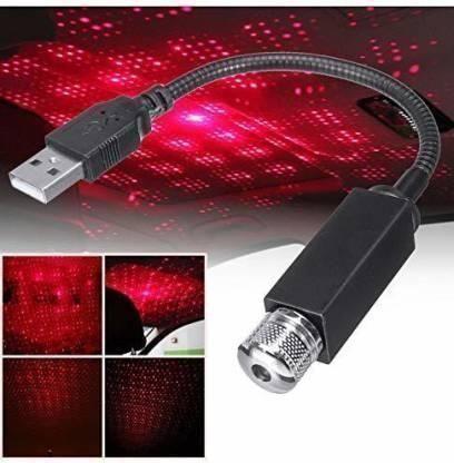 Star Lamp USB Car Star Ceiling Light Sky Projection Lamp (Red)